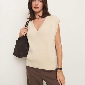 Reformation Janey Cotton Sweater Vest